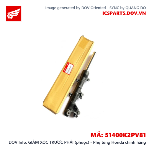 GIẢM XÓC TRƯỚC PHẢI (phuộc) - Phụ tùng Honda chính hãng