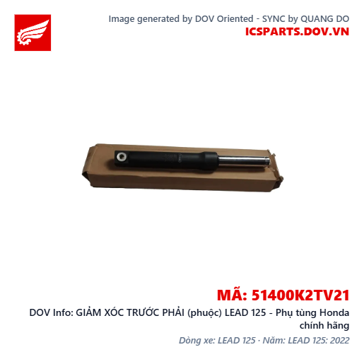 GIẢM XÓC TRƯỚC PHẢI (phuộc) LEAD 125 - Phụ tùng Honda chính hãng