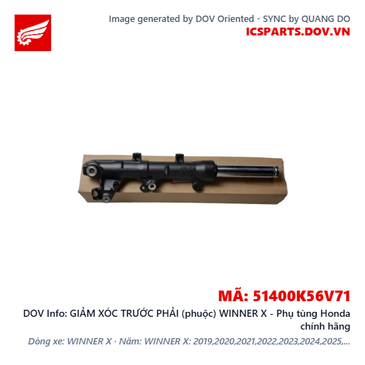 GIẢM XÓC TRƯỚC PHẢI (phuộc) WINNER X - Phụ tùng Honda chính hãng