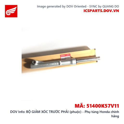 BỘ GIẢM XÓC TRƯỚC PHẢI (phuộc) - Phụ tùng Honda chính hãng