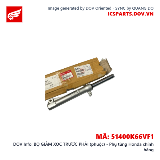 BỘ GIẢM XÓC TRƯỚC PHẢI (phuộc) - Phụ tùng Honda chính hãng