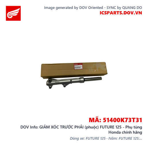 GIẢM XÓC TRƯỚC PHẢI (phuộc) FUTURE 125 - Phụ tùng Honda chính hãng