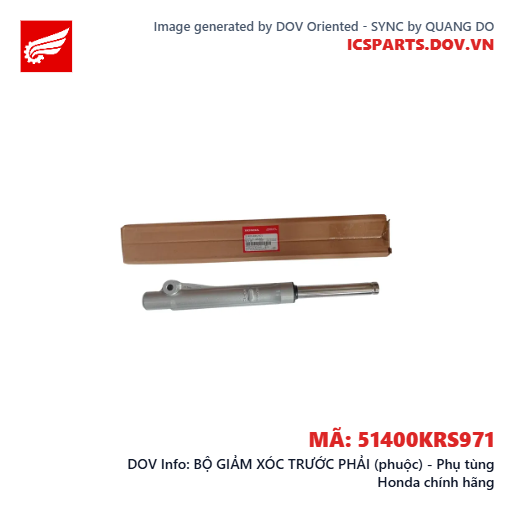 BỘ GIẢM XÓC TRƯỚC PHẢI (phuộc) - Phụ tùng Honda chính hãng