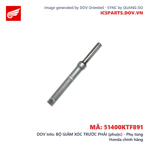 BỘ GIẢM XÓC TRƯỚC PHẢI (phuộc) - Phụ tùng Honda chính hãng