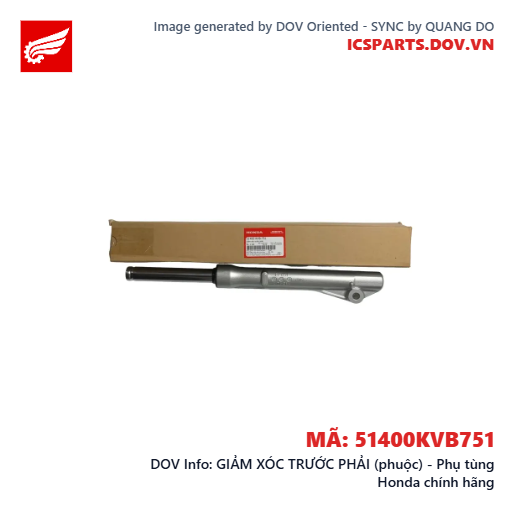 GIẢM XÓC TRƯỚC PHẢI (phuộc) - Phụ tùng Honda chính hãng