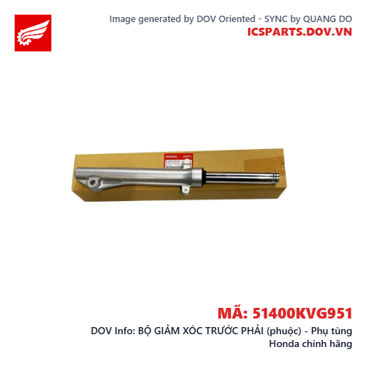 BỘ GIẢM XÓC TRƯỚC PHẢI (phuộc) - Phụ tùng Honda chính hãng