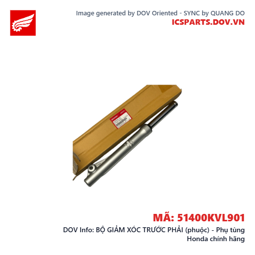 BỘ GIẢM XÓC TRƯỚC PHẢI (phuộc) - Phụ tùng Honda chính hãng