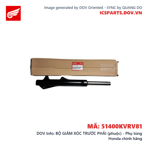 BỘ GIẢM XÓC TRƯỚC PHẢI (phuộc) - Phụ tùng Honda chính hãng