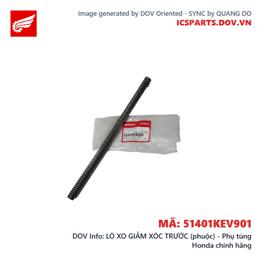 LÒ XO GIẢM XÓC TRƯỚC (phuộc) - Phụ tùng Honda chính hãng