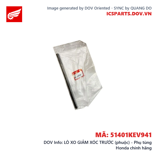 LÒ XO GIẢM XÓC TRƯỚC (phuộc) - Phụ tùng Honda chính hãng