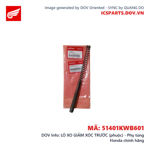 LÒ XO GIẢM XÓC TRƯỚC (phuộc) - Phụ tùng Honda chính hãng