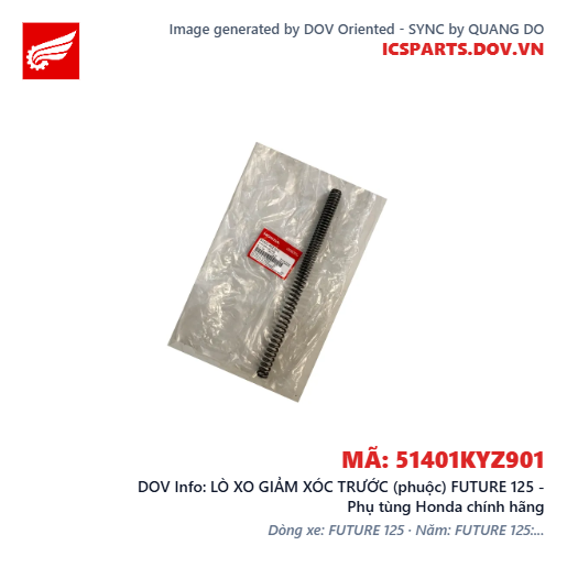 LÒ XO GIẢM XÓC TRƯỚC (phuộc) FUTURE 125 - Phụ tùng Honda chính hãng