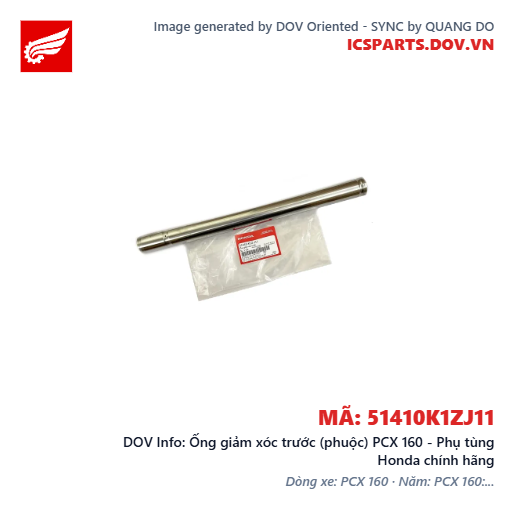 Ống giảm xóc trước (phuộc) PCX 160 - Phụ tùng Honda chính hãng