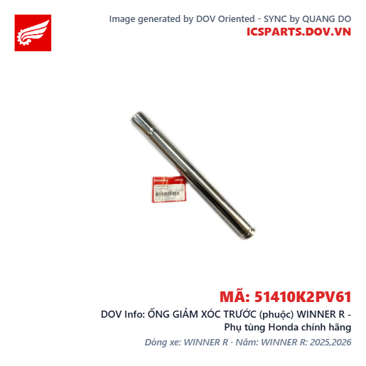 ỐNG GIẢM XÓC TRƯỚC (phuộc) WINNER R - Phụ tùng Honda chính hãng