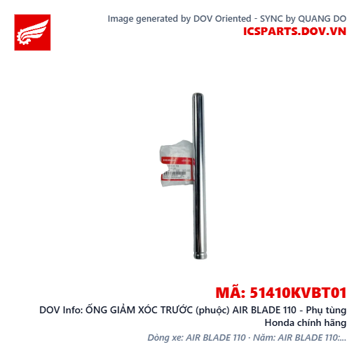 ỐNG GIẢM XÓC TRƯỚC (phuộc) AIR BLADE 110 - Phụ tùng Honda chính hãng