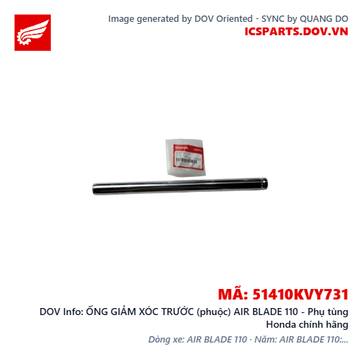 ỐNG GIẢM XÓC TRƯỚC (phuộc) AIR BLADE 110 - Phụ tùng Honda chính hãng