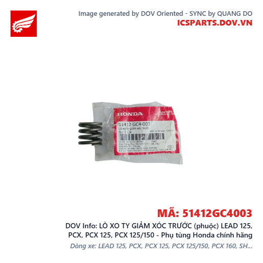 LÒ XO TY GIẢM XÓC TRƯỚC (phuộc) LEAD 125, PCX, PCX 125, PCX 125/150 - Phụ tùng Honda chính hãng