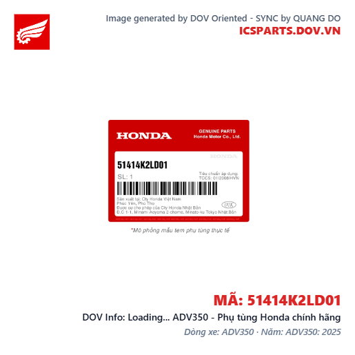 Loading... ADV350 - Phụ tùng Honda chính hãng