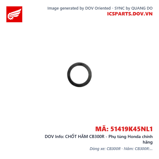 CHỐT HÃM CB300R - Phụ tùng Honda chính hãng
