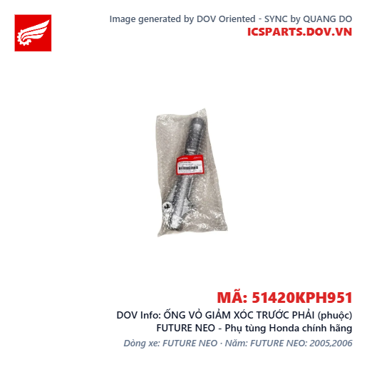 ỐNG VỎ GIẢM XÓC TRƯỚC PHẢI (phuộc) FUTURE NEO - Phụ tùng Honda chính hãng