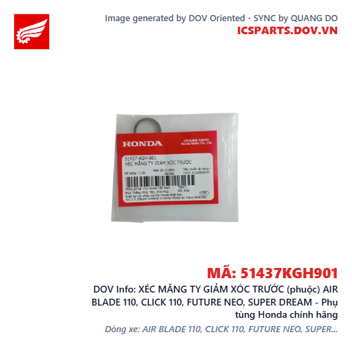 XÉC MĂNG TY GIẢM XÓC TRƯỚC (phuộc) AIR BLADE 110, CLICK 110, FUTURE NEO, SUPER DREAM - Phụ tùng Honda chính hãng