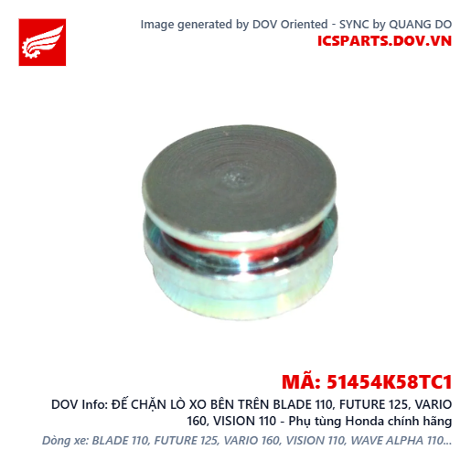 ĐẾ CHẶN LÒ XO BÊN TRÊN BLADE 110, FUTURE 125, VARIO 160, VISION 110 - Phụ tùng Honda chính hãng