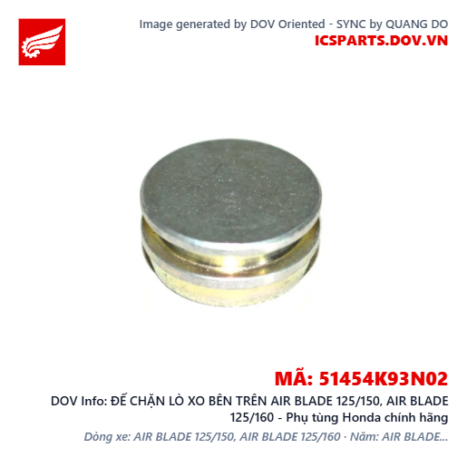 ĐẾ CHẶN LÒ XO BÊN TRÊN AIR BLADE 125/150, AIR BLADE 125/160 - Phụ tùng Honda chính hãng