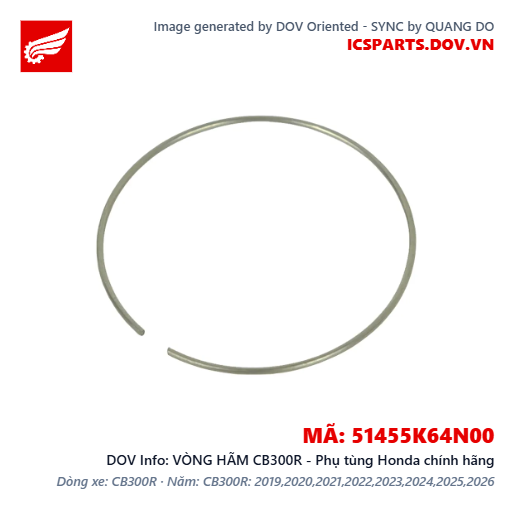 VÒNG HÃM CB300R - Phụ tùng Honda chính hãng