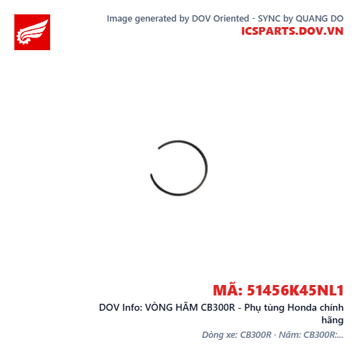 VÒNG HÃM CB300R - Phụ tùng Honda chính hãng