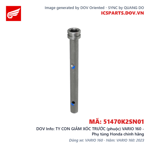 TY CON GIẢM XÓC TRƯỚC (phuộc) VARIO 160 - Phụ tùng Honda chính hãng