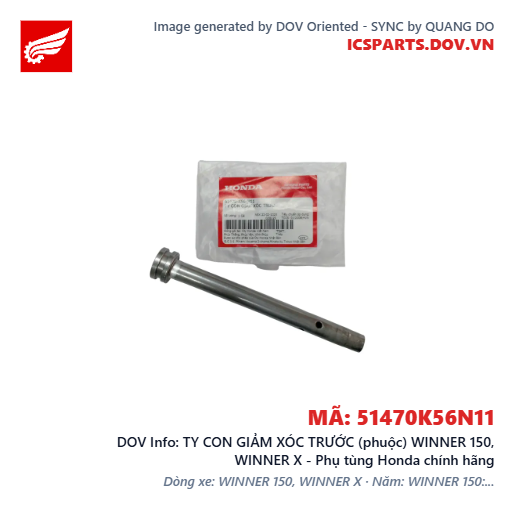 TY CON GIẢM XÓC TRƯỚC (phuộc) WINNER 150, WINNER X - Phụ tùng Honda chính hãng