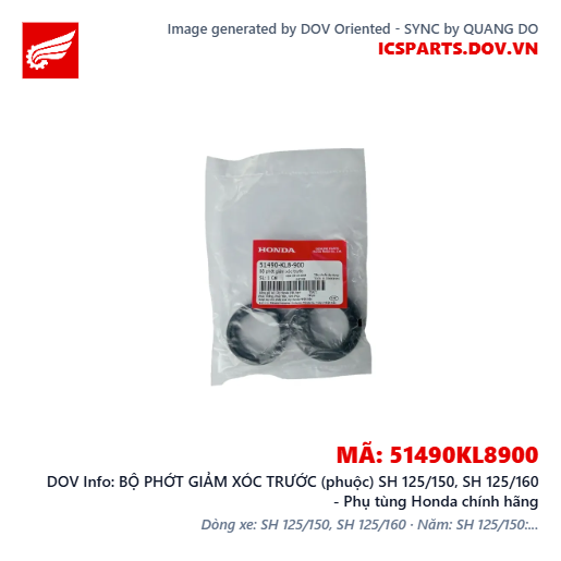 BỘ PHỚT GIẢM XÓC TRƯỚC (phuộc) SH 125/150, SH 125/160 - Phụ tùng Honda chính hãng