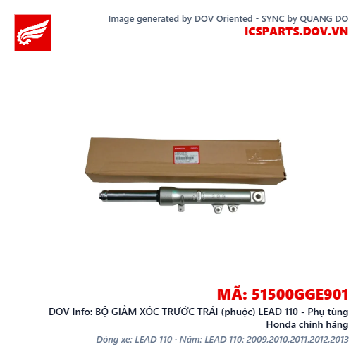 BỘ GIẢM XÓC TRƯỚC TRÁI (phuộc) LEAD 110 - Phụ tùng Honda chính hãng