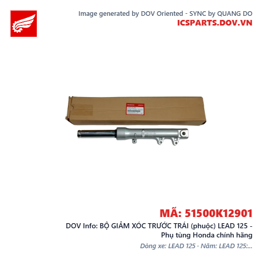 BỘ GIẢM XÓC TRƯỚC TRÁI (phuộc) LEAD 125 - Phụ tùng Honda chính hãng