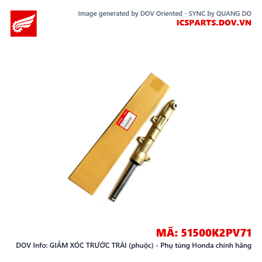GIẢM XÓC TRƯỚC TRÁI (phuộc) - Phụ tùng Honda chính hãng