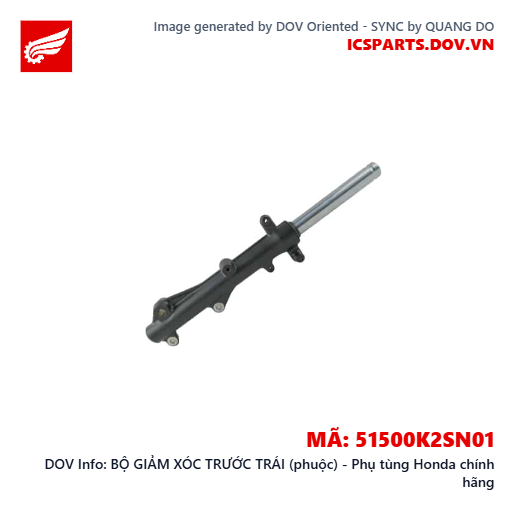 BỘ GIẢM XÓC TRƯỚC TRÁI (phuộc) - Phụ tùng Honda chính hãng