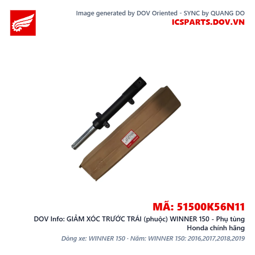 GIẢM XÓC TRƯỚC TRÁI (phuộc) WINNER 150 - Phụ tùng Honda chính hãng