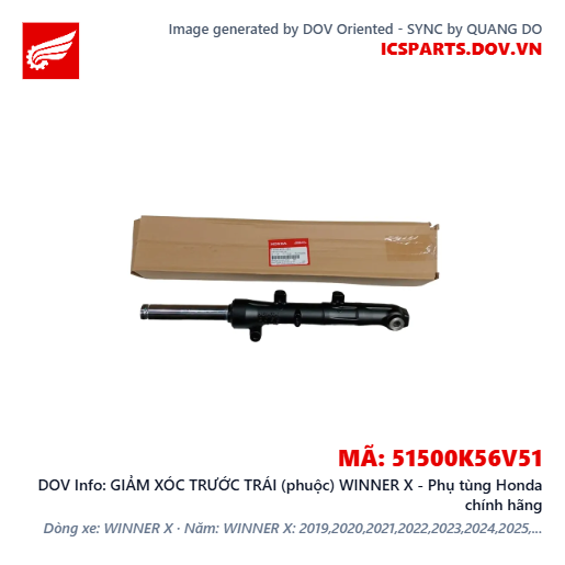GIẢM XÓC TRƯỚC TRÁI (phuộc) WINNER X - Phụ tùng Honda chính hãng