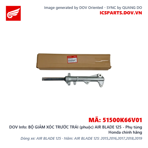 BỘ GIẢM XÓC TRƯỚC TRÁI (phuộc) AIR BLADE 125 - Phụ tùng Honda chính hãng