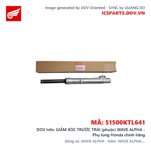 GIẢM XÓC TRƯỚC TRÁI (phuộc) WAVE ALPHA - Phụ tùng Honda chính hãng