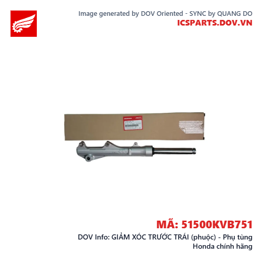 GIẢM XÓC TRƯỚC TRÁI (phuộc) - Phụ tùng Honda chính hãng
