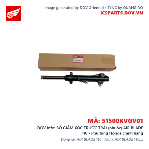 BỘ GIẢM XÓC TRƯỚC TRÁI (phuộc) AIR BLADE 110 - Phụ tùng Honda chính hãng