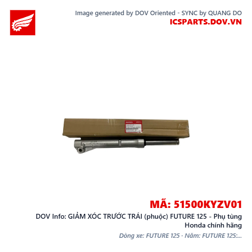 GIẢM XÓC TRƯỚC TRÁI (phuộc) FUTURE 125 - Phụ tùng Honda chính hãng