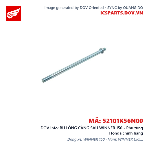 BU LÔNG CÀNG SAU WINNER 150 - Phụ tùng Honda chính hãng