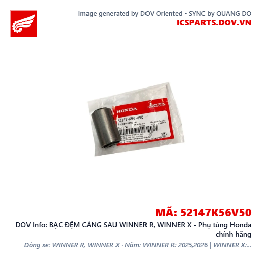 BẠC ĐỆM CÀNG SAU WINNER R, WINNER X - Phụ tùng Honda chính hãng