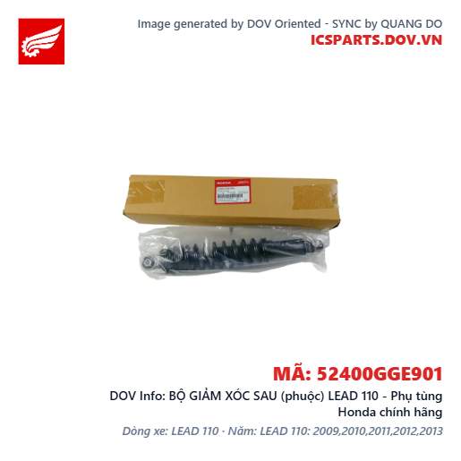 BỘ GIẢM XÓC SAU (phuộc) LEAD 110 - Phụ tùng Honda chính hãng