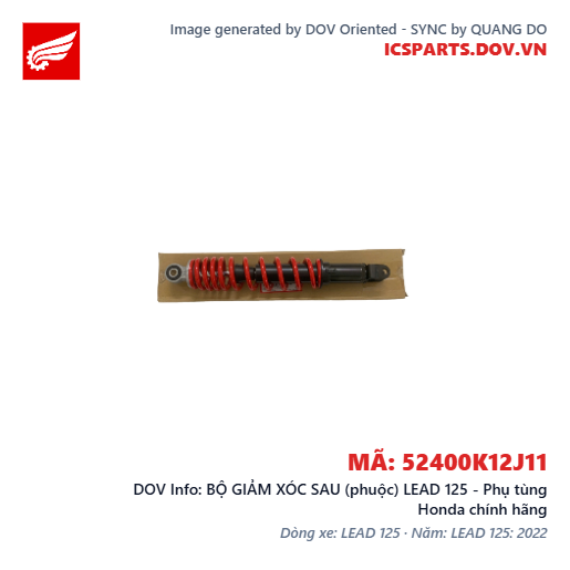 BỘ GIẢM XÓC SAU (phuộc) LEAD 125 - Phụ tùng Honda chính hãng