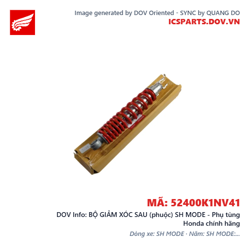 BỘ GIẢM XÓC SAU (phuộc) SH MODE - Phụ tùng Honda chính hãng