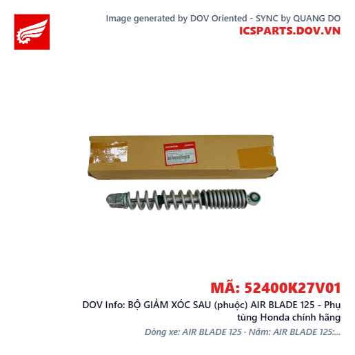 BỘ GIẢM XÓC SAU (phuộc) AIR BLADE 125 - Phụ tùng Honda chính hãng