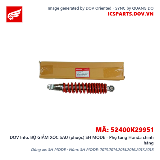 BỘ GIẢM XÓC SAU (phuộc) SH MODE - Phụ tùng Honda chính hãng